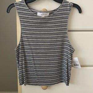 Lime Blue Cropped Tank top